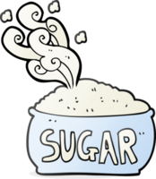 desenhado desenho animado açúcar tigela png