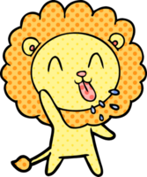 heureux, dessin animé, lion png