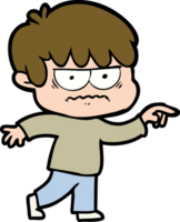 annoyed cartoon boy png