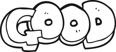 drawn black and white cartoon Good symbol png