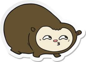 klistermärke av en tecknad wombat png