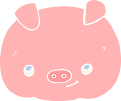 flat color style cartoon happy pig png