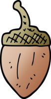 cartoon doodle acorn png