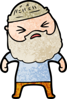 dessin animé, homme, à, barbe png