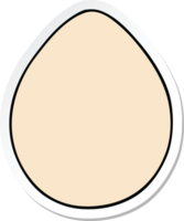 sticker of a quirky hand drawn cartoon egg png