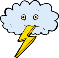 cartoon lightning bolt and cloud png