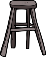 tekenfilm houten stoel png
