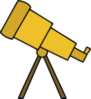 söt tecknad serie av en teleskop png