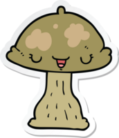 sticker of a cartoon toadstool png