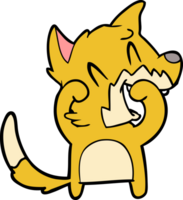 Lachender Fuchs-Cartoon png