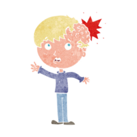 cartoon boy with injured head png