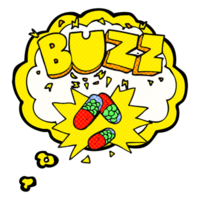 drawn thought bubble cartoon stimulant pills png