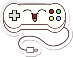 sticker of a cute cartoon game controller png