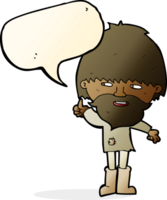 cartoon hippie man in wellington boots with speech bubble png