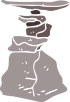 cartoon doodle stacked rocks png