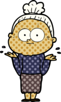 cartoon happy old woman png