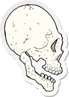 pegatina de una ilustración de calavera png