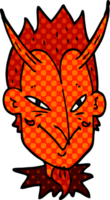 cartoon doodle devil face png