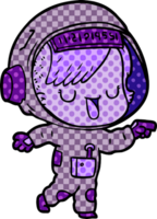 caricatura, astronauta, mujer png