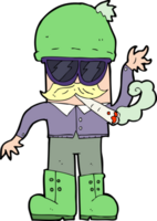 cartoon man smoking pot png