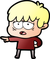 cartoon exhausted boy png