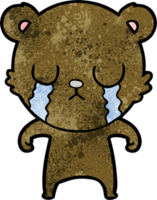 crying cartoon bear png