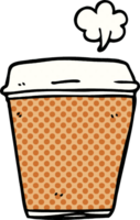 tasse à café de griffonnage de dessin animé png