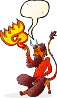 cartoon traditional devil with speech bubble png