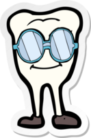 sticker of a cartoon tooth png