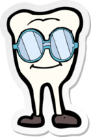 adesivo de um dente de desenho animado png