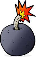 bombe brûlante de dessin animé png