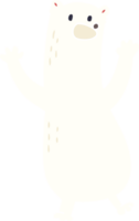 hand drawn quirky cartoon polar bear png