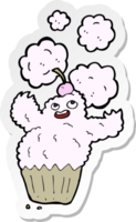 adesivo de um monstro de cupcake de desenho animado png