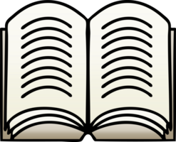 gradient shaded cartoon of a open book png