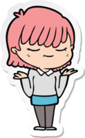 sticker of a cartoon woman png