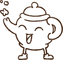 Teapot Charcoal Drawing png