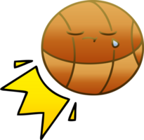 gradient shaded cartoon of a basketball png