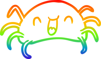 rainbow gradient line drawing of a halloween spider png