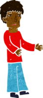 cartone animato uomo spiegando png