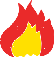 flat color illustration of flame png