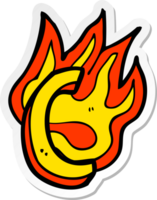 sticker van een cartoon brandende letter png