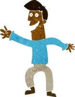 hombre feliz de dibujos animados bailando png