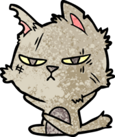 gato duro de dibujos animados png