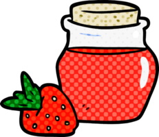 tarro de dibujos animados de mermelada de fresa png