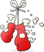 dibujado dibujos animados boxeo guantes png