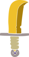 cartoon doodle of an old bronze sword png