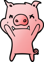 angry cartoon pig png