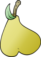 cartoon doodle of a pear png