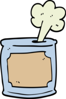 cartoon doodle can of food being opened png
