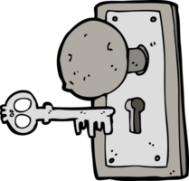 vieux bouton de porte effrayant de dessin animé png